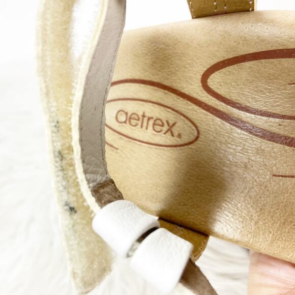 Aetrex Women's Sandals in Cream and Black - Picture 9 of 12